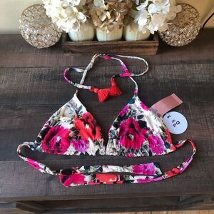 PQ Reversible Triangle Bikini Top Desert Rose